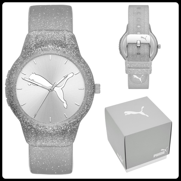 🆕PUMA Reset V2 silicone/glitter watch - Picture 1 of 8